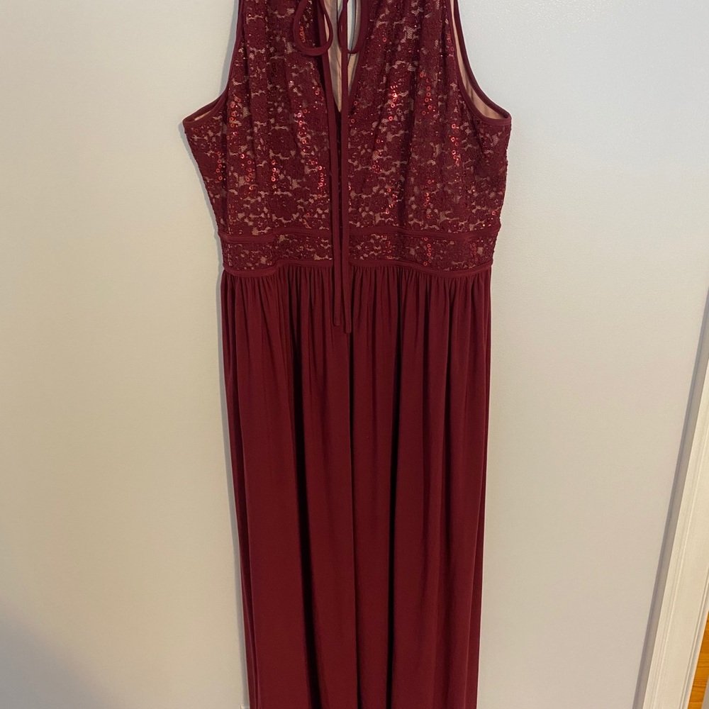 Morgan and Co Full Length Maroon Gown - Picture 5 of 9